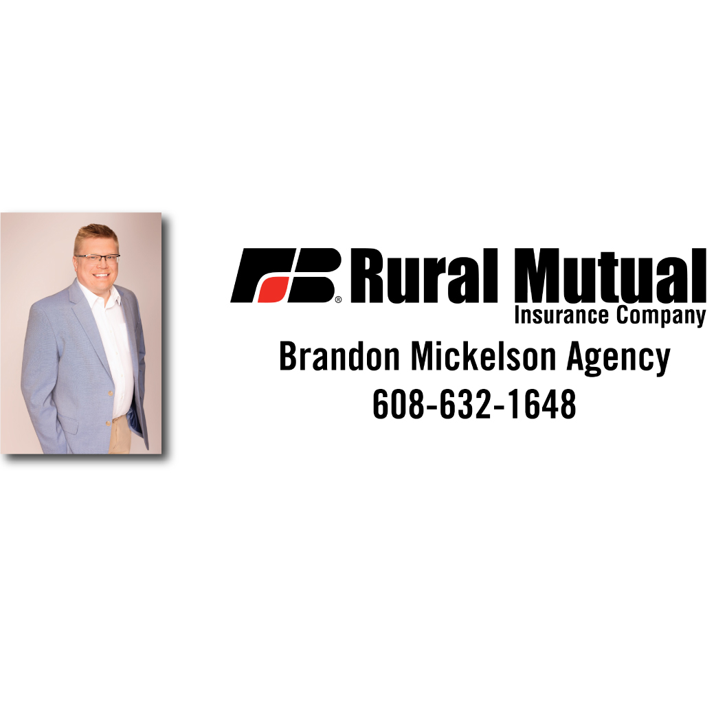 Rural Mutual logo with Brandon Mickelson Agency