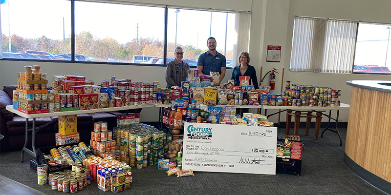 Century Foods International donates food to food pantry